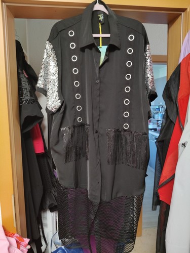 Mantel kleid schwarz mit - mantel/,