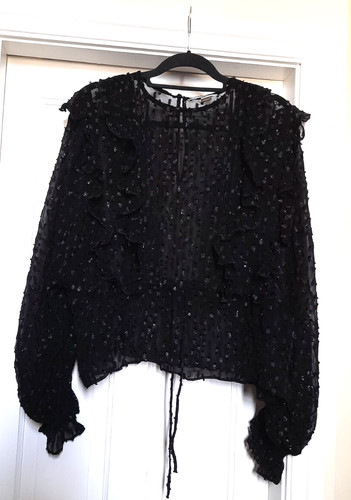 Bluse schwarz silber - h&m,