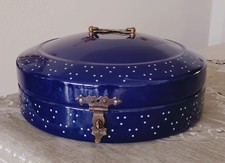 RAR großer Vintage  Brotkasten  Emaille Rund Kuchendose