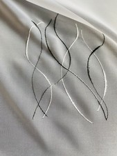 Schal Vorhang Gardine weiß schwarzes Muster meterweise Höhe 2,90m durchscheinend