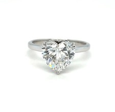 Diamantring herz 10ct karat - 2.10ct,