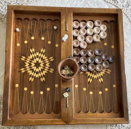 Klappbares backgammon - klappbares,