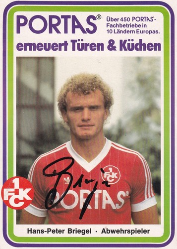 Autogramm hans peter - -, briegel