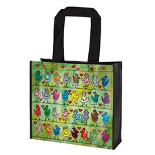 James Rizzi: Einkaufstasche / Tasche "BIRDS ON A LOVE WIRE" 37 x 12 x 33,5cm