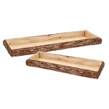 Kerzen Brett mit Rinde