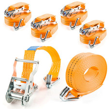 4x Spanngurte mit Ratsche und Haken Zurrgurte 2000kg 6m Meter 2 teilig