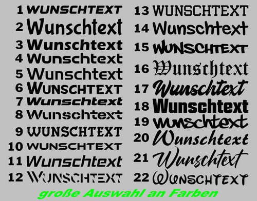 Wunschtext aufkleber - wunschtext,