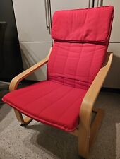 ***POÄNG IKEA SCHWINGSESSEL ROT/BUCHE wie NEU***