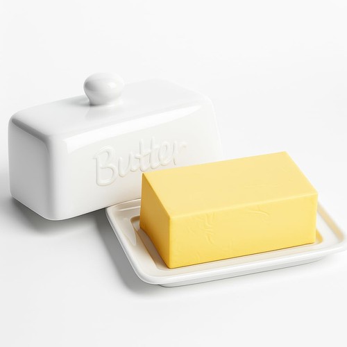 Butterdose keramik weiß - keramik,
