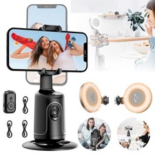 Stativ 360°Handyhalterung Automatic Gimbal Stabilisator+Light Auto Face Tracking