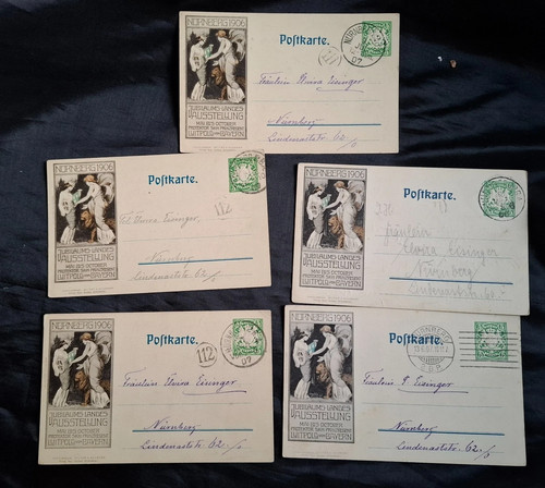 Postkarten 1906 schwarz - postkarten,
