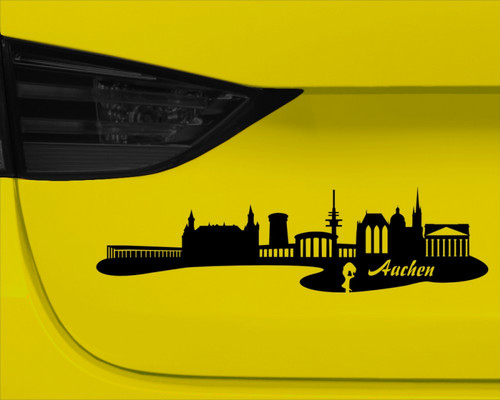 Aufkleber aachen skyline mit - skyline,