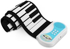 B-WARE 37-Tasten Rollpiano Kinder Keyboard Rollup E-Piano USB Aux LED Netzteil