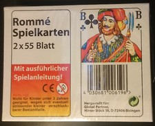Romme, Kartenspiel, 2 x 55 Blatt, Canasta