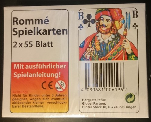 Romme kartenspiel x 55 - romme,, 2