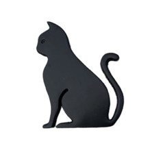 3D Metall Katze Cat Chrom