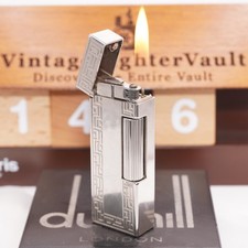 Dunhill Feuerzeug geometrisches Muster Chromplatte _ Ultraschall gereinigt...