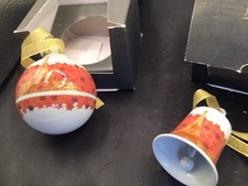 Rosenthal Weihnacht-Kugel und Glocke im Set (2xvorhanden) „Eiffelturm“