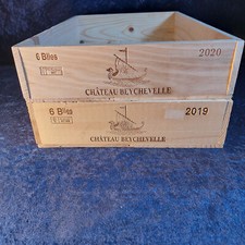 Weinkisten 2 Stck. " Beychevelle " 6er flach zur Deko o. Aufbewahrung    # 48