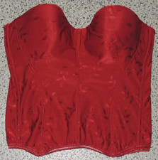 Damen Korsett Corsage Dunkelrot 80B