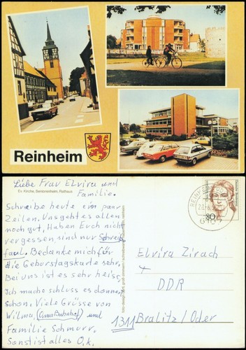 Ansichtskarte reinheim - ansichtskarte,