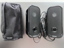 Philips SPA5200 USB-Notebook-Lautsprecher mobil mit Clip Laptop