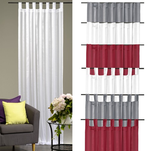 Voile dekoschal satin streifen - voile,