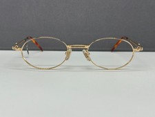 Brille Herren Damen gold rund oval klein Vintage 1990