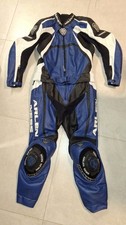 Arlen Ness Kangaroo Motorrad Lederkombi 2 teilig Gr. 52 blau/weiß 