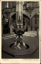 Annaberg Sachsen Erzgebirge AK ~1920/30 Sankt Annenkirche Kirche Taufstein Taufe