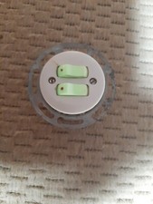 Retro rund weiß Doppelschalter fluorescend Bakelit Berker