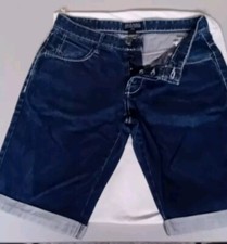 Smog Black,Jeans,Herren,kurz, dunkelblau,weiße Nähte,Umschlag,S,SALE %%%%%%??