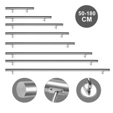 Edelstahl Handlauf Stange 50-200cm Geländer Silber Treppe Wandhandlauf Griff
