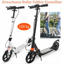 Faltbar Roller für Erwachsene & Kinder Tretroller Scooter Höhenverstellbar 100KG