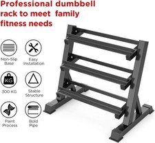 Hantelständer 3 Stufige Hantelablage, Kurzhantelablage Gewichteständer 300KG DE