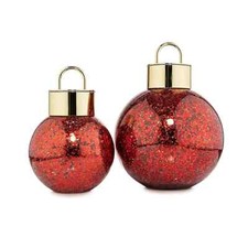 LUMIDA Xmas 2 XXL-Dekokugeln 50 warmweiße LEDs outdoorgeeignet Timer, H. 22,5 &