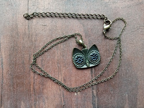 Halskette bronze eule - halskette,