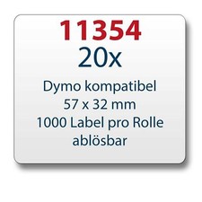 20x Label ablösbar kompat. zu