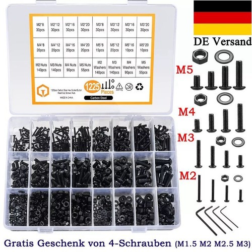 1225tlg linsenkopfschrauben - 1225tlg,