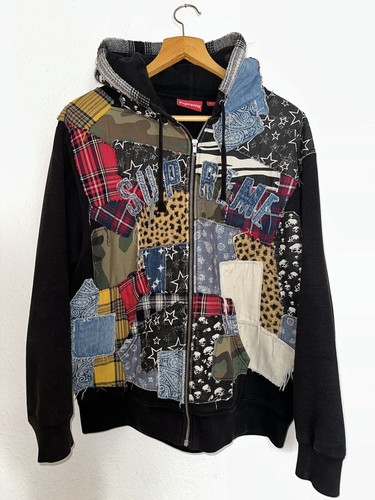 Supreme patchwork zip hoodie - supreme, zip-hoodie