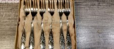6 Kuchengabeln 100 er Silberauflage Gabeln Besteck