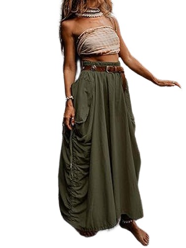 Maxi boho rock für damen - 1x(maxi-boho-rock,