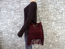 RAMY BROOK DAMEN LEDER MESSENGER BEUTEL SCHULTER TASCHE FRANSEN KETTE NP 475 $