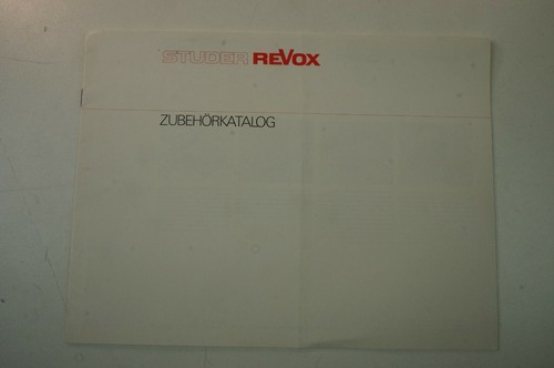 Revox zubehörkatalog zubehör - zubehörkatalog,