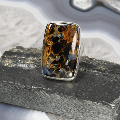 Pietersit ring 925er - ring,, silber