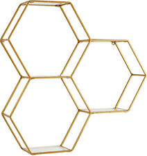 Leonique Wandregal Lenia Dekoregal gold Wanddeko Metall Sechseckig Dekoration
