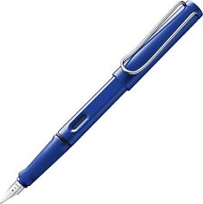 LAMY Füller Safari BLAU Füllfederhalter Füllhalter Edelstahl Feder M Linkshänder