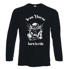 IRON HORSE BORN TO RIDE T-SHIRT - Biker Motorrad Chopper Motorhead Trike Metal