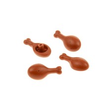 4x Lego Tier Hähnchen Schenkel Bein 20mm dunkel orange Truthahn 4278013 33057
