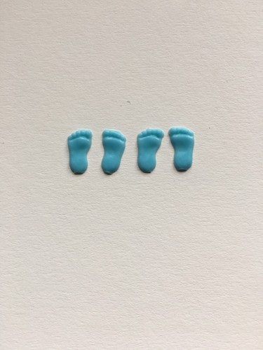 Verzierwachs füsschen blau - verzierwachs,